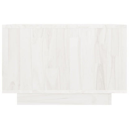vidaXL Coffee Table White 50x50x33.5 cm Solid Pinewood