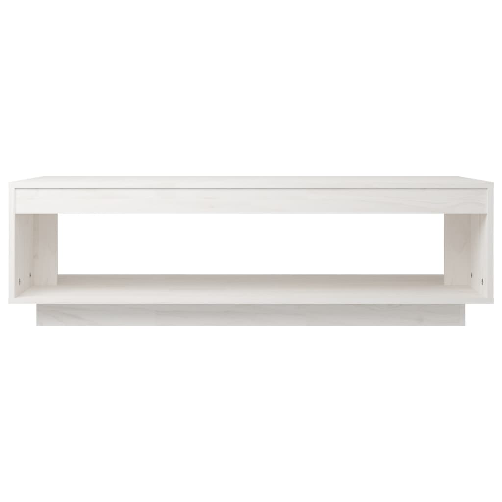 vidaXL Coffee Table White 110x50x33.5 cm Solid Pinewood