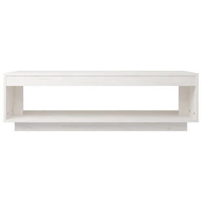 vidaXL Coffee Table White 110x50x33.5 cm Solid Pinewood