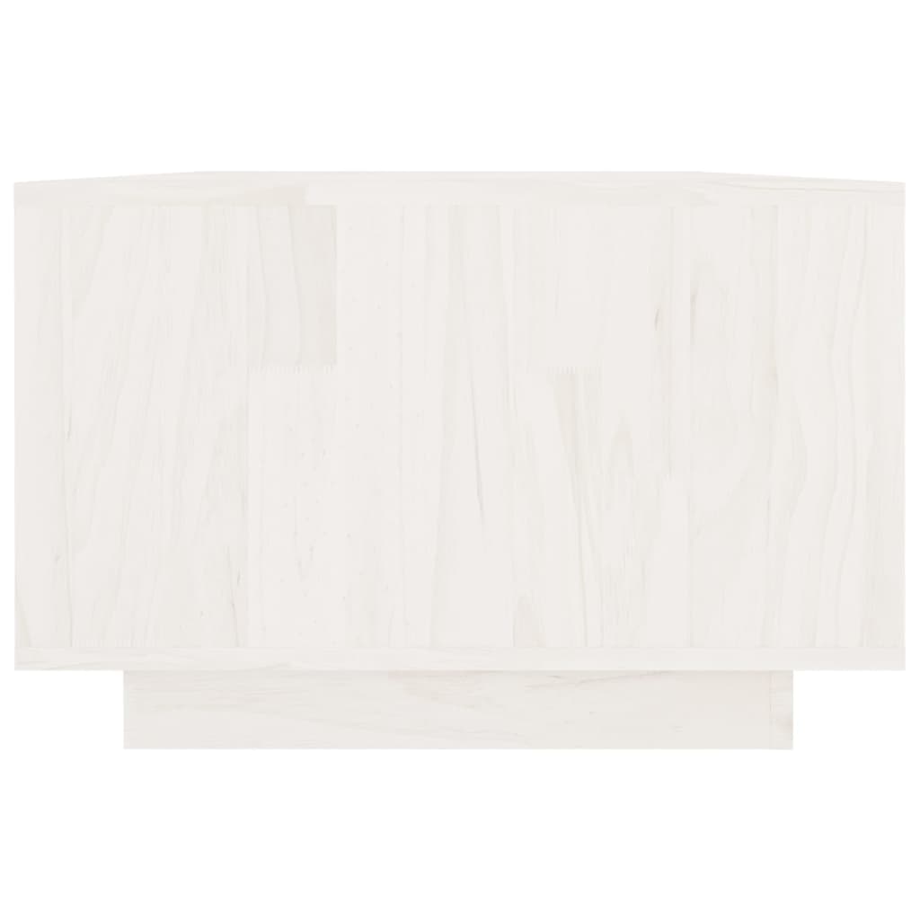vidaXL Coffee Table White 110x50x33.5 cm Solid Pinewood