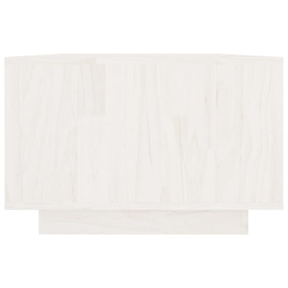 vidaXL Coffee Table White 110x50x33.5 cm Solid Pinewood