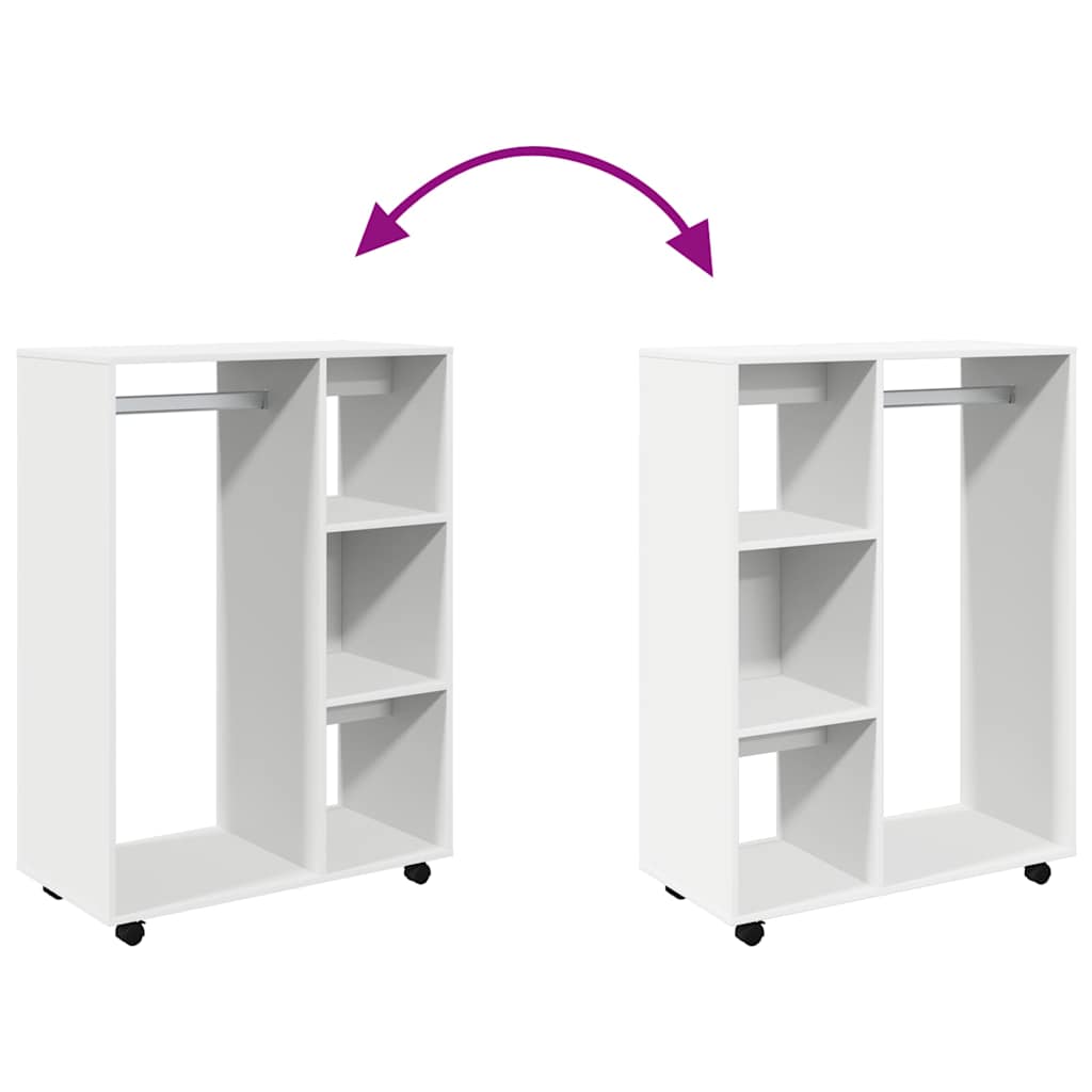 808513 vidaXL Wardrobe White 80x40x110 cm Engineered Wood