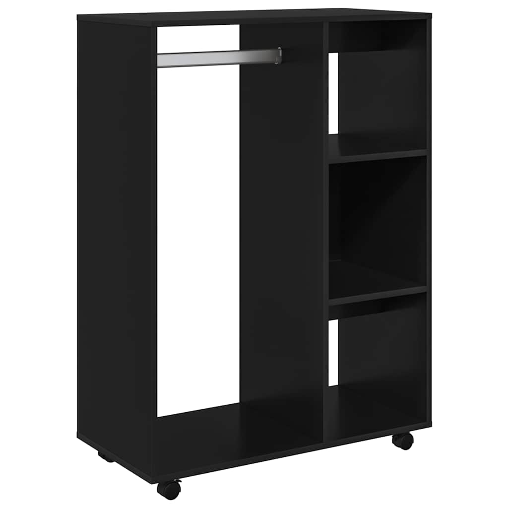 vidaXL Wardrobe Black 80x40x110 cm Engineered Wood