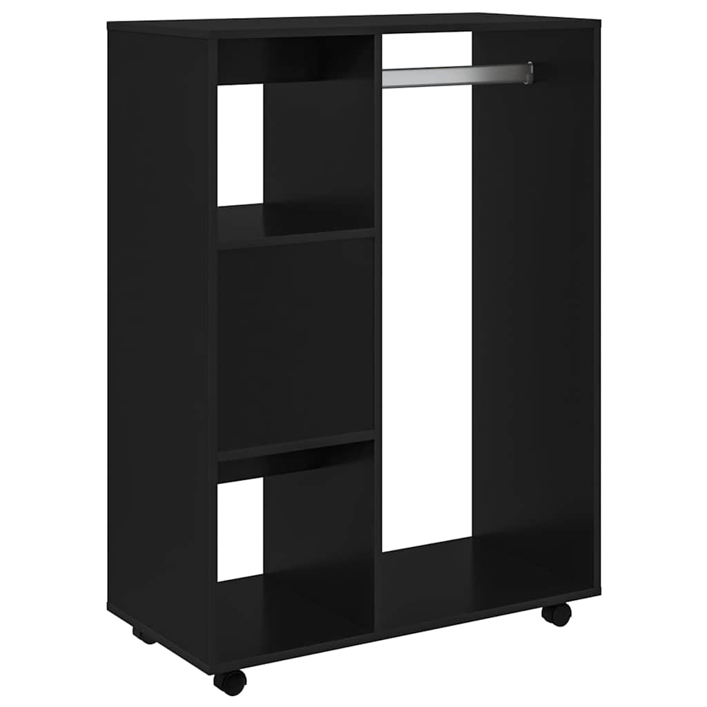 vidaXL Wardrobe Black 80x40x110 cm Engineered Wood