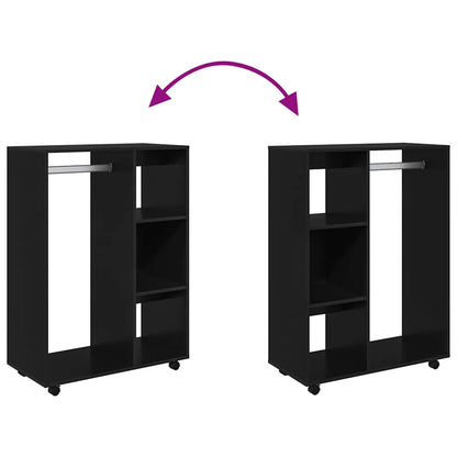 vidaXL Wardrobe Black 80x40x110 cm Engineered Wood