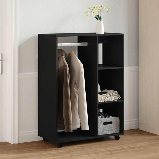 vidaXL Wardrobe Black 80x40x110 cm Engineered Wood