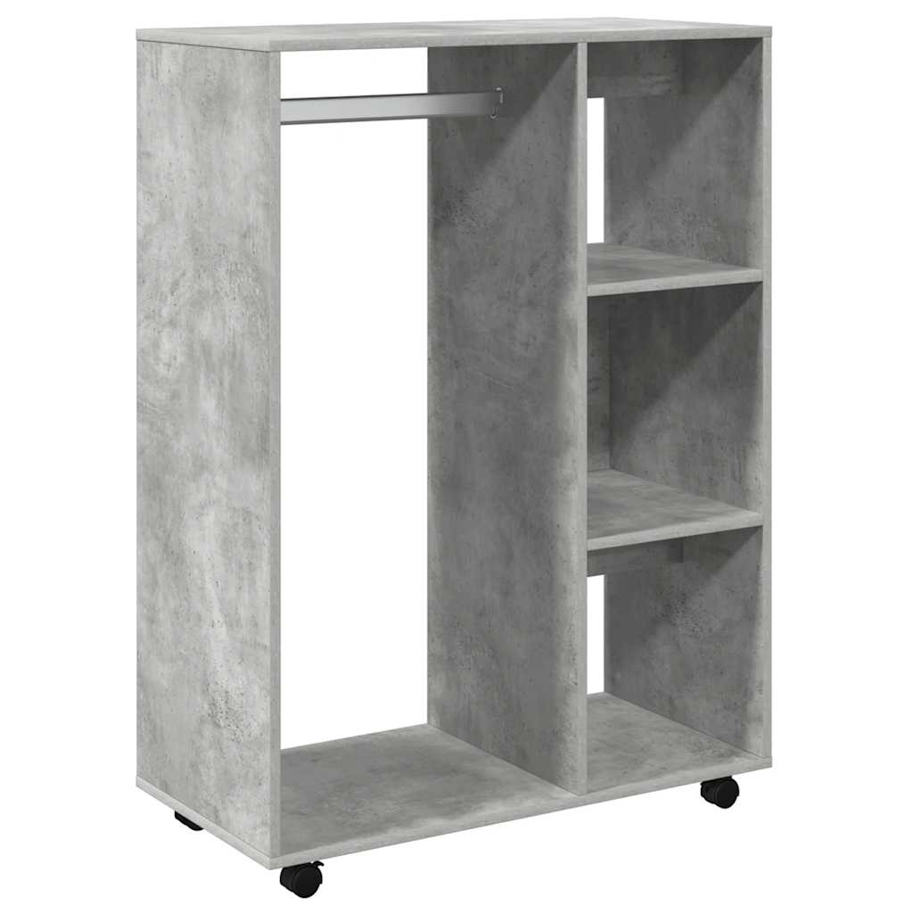 vidaXL Wardrobe | Concrete grey | Engineered wood | Medium |  Rollable