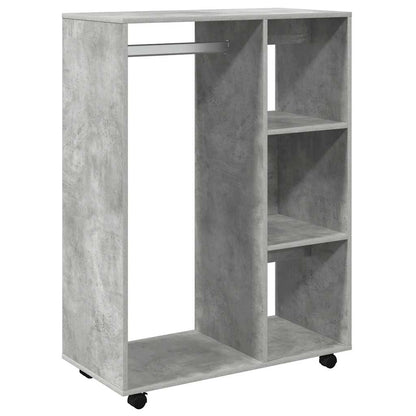 vidaXL Wardrobe | Concrete grey | Engineered wood | Medium |  Rollable