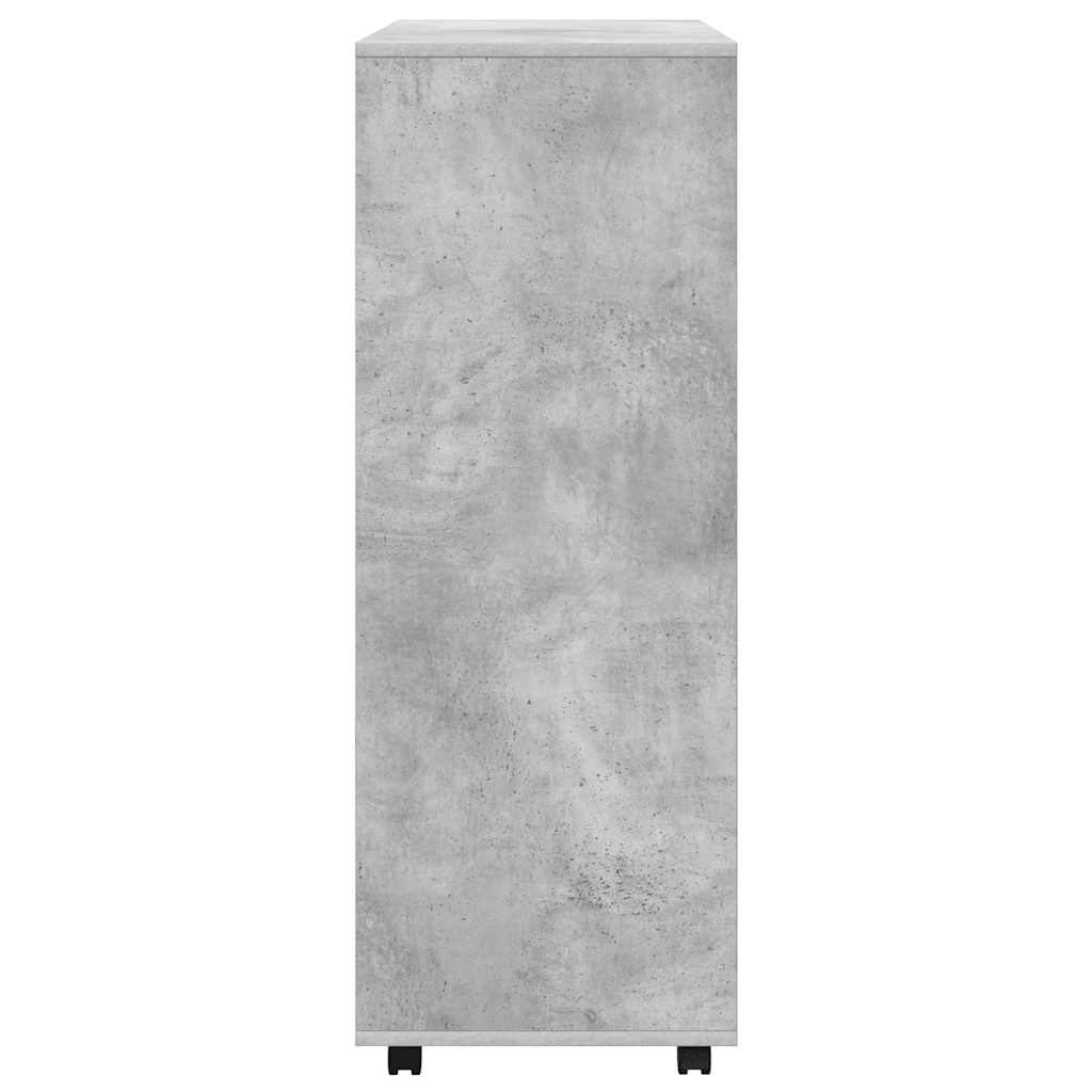 vidaXL Wardrobe | Concrete grey | Engineered wood | Medium |  Rollable