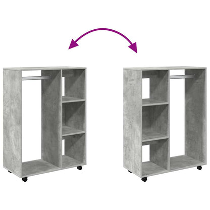 vidaXL Wardrobe | Concrete grey | Engineered wood | Medium |  Rollable