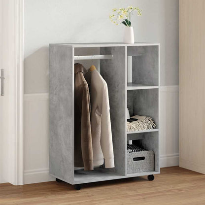 vidaXL Wardrobe | Concrete grey | Engineered wood | Medium |  Rollable