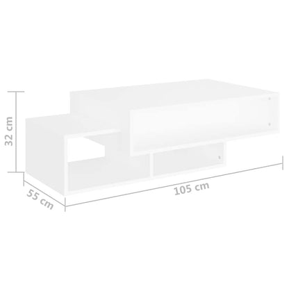 vidaXL Coffee Table White 105x55x32 cm Engineered Wood