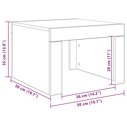 vidaXL Coffee Table Sonoma Oak 50x50x35 cm Engineered Wood