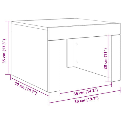 vidaXL Coffee Table Concrete Grey 50x50x35 cm Engineered Wood