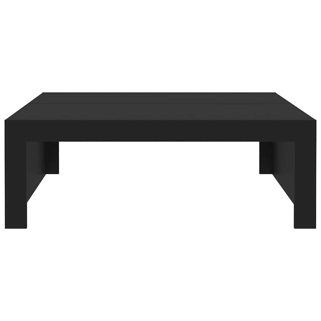 vidaXL Coffee Table | Black | Engineered Wood | 100 cm | Simple Style | Square