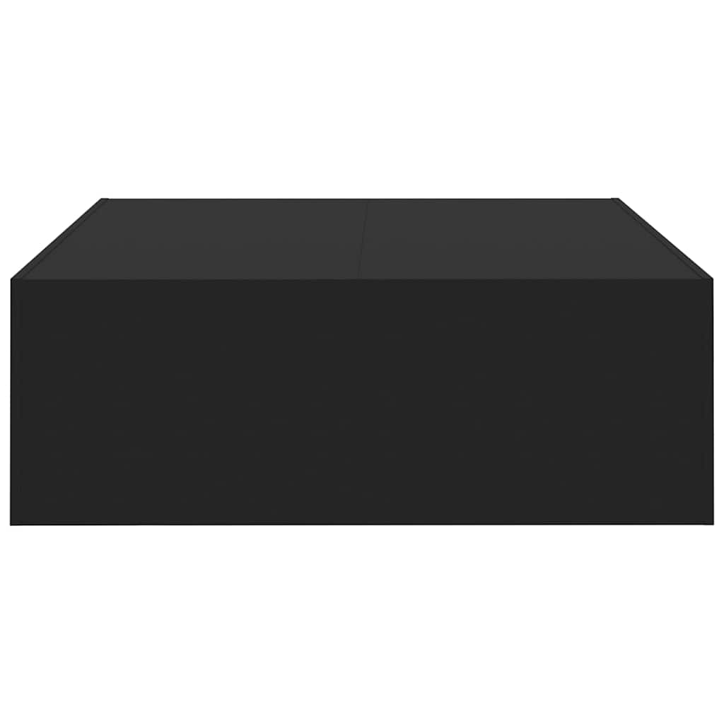 vidaXL Coffee Table | Black | Engineered Wood | 100 cm | Simple Style | Square