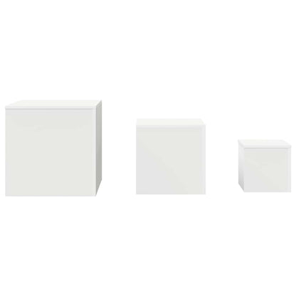 vidaXL Side Tables 3 pcs White Engineered Wood