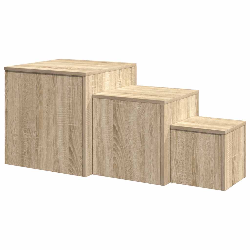 vidaXL Side Tables 3 pcs Sonoma Oak Engineered Wood