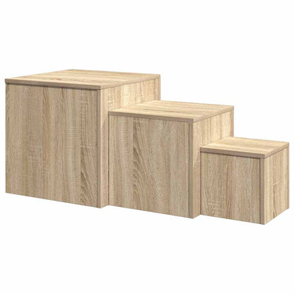 808588 vidaXL Side Tables 3 pcs Sonoma Oak Engineered Wood