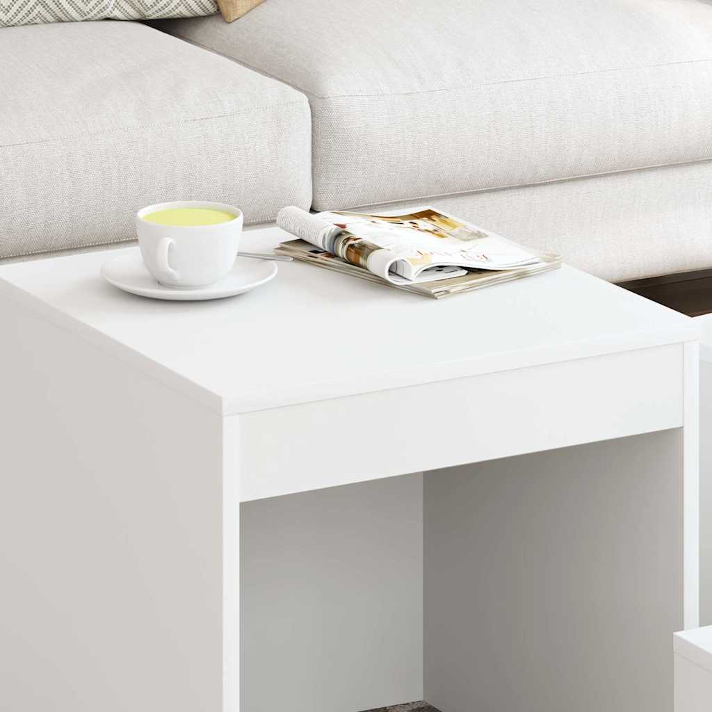 vidaXL Nesting Tables 3 pcs White Engineered Wood