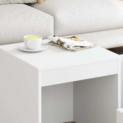 vidaXL Nesting Tables 3 pcs White Engineered Wood