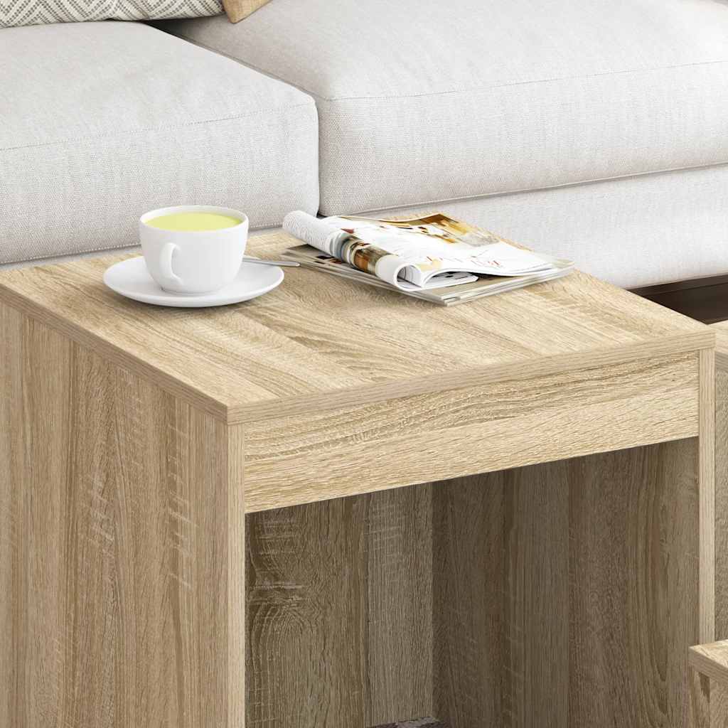 vidaXL Nesting Tables 3 pcs Sonoma Oak Engineered Wood