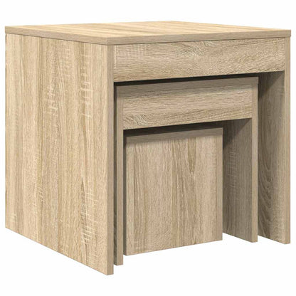 vidaXL Nesting Tables 3 pcs Sonoma Oak Engineered Wood