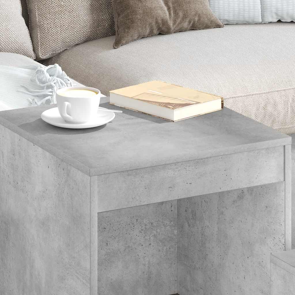 vidaXL Nesting Tables 3 pcs Concrete Grey Engineered Wood