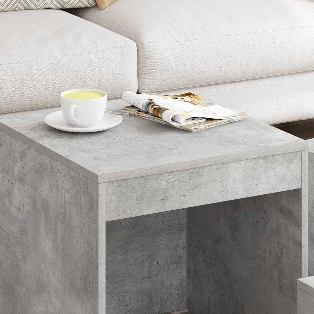 vidaXL Nesting Tables 3 pcs Concrete Grey Engineered Wood