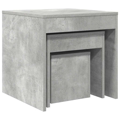 vidaXL Nesting Tables 3 pcs Concrete Grey Engineered Wood