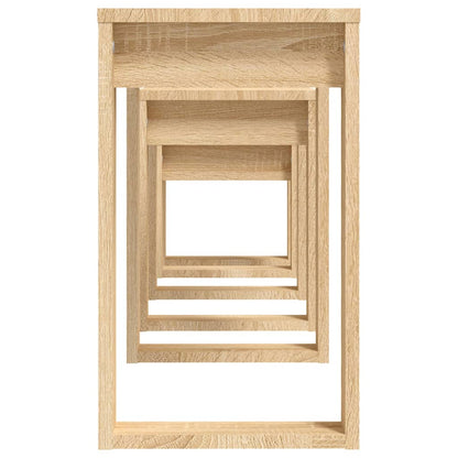 vidaXL Nesting Tables 3 pcs Sonoma Oak Engineered Wood