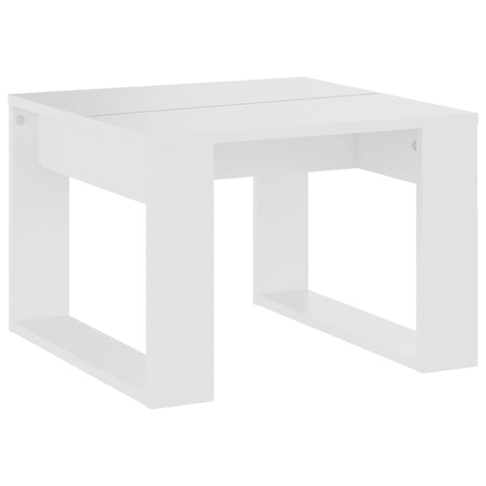 808621 vidaXL Side Table White 50x50x35 cm Engineered Wood