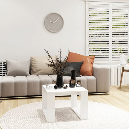 808621 vidaXL Side Table White 50x50x35 cm Engineered Wood