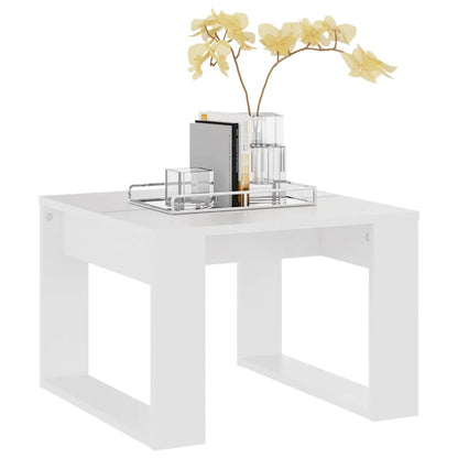 808621 vidaXL Side Table White 50x50x35 cm Engineered Wood