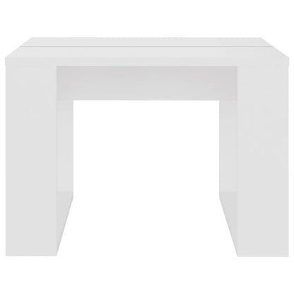 808621 vidaXL Side Table White 50x50x35 cm Engineered Wood