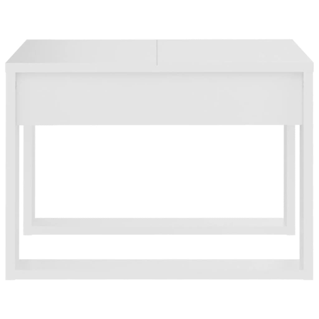 808621 vidaXL Side Table White 50x50x35 cm Engineered Wood