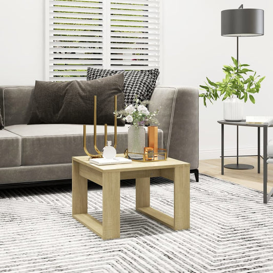 808624 vidaXL Side Table Sonoma Oak 50x50x35 cm Engineered Wood