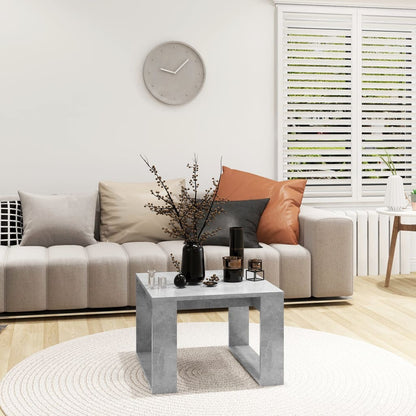 808625 vidaXL Side Table Concrete Grey 50x50x35 cm Engineered Wood