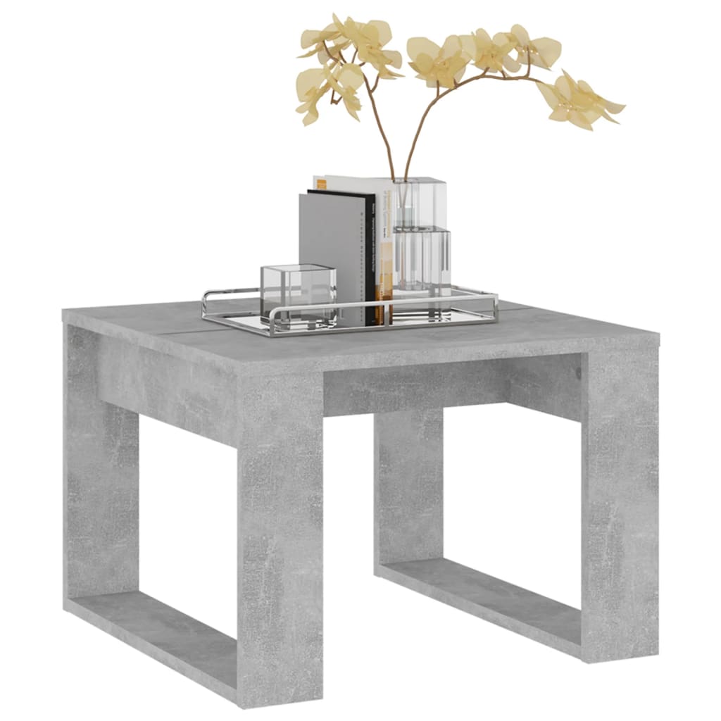 808625 vidaXL Side Table Concrete Grey 50x50x35 cm Engineered Wood