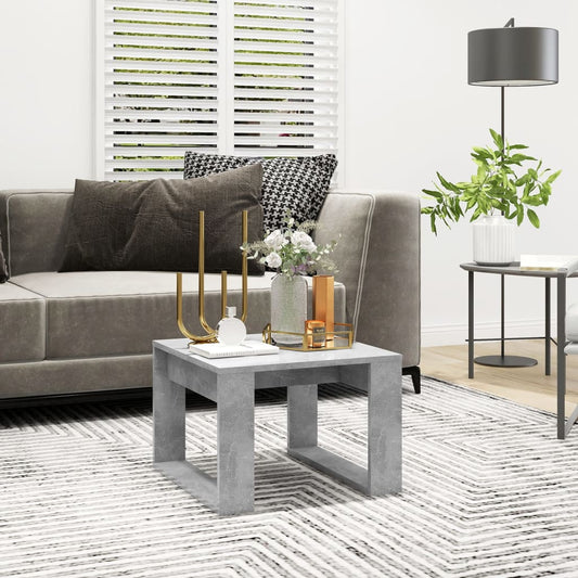 808625 vidaXL Side Table Concrete Grey 50x50x35 cm Engineered Wood