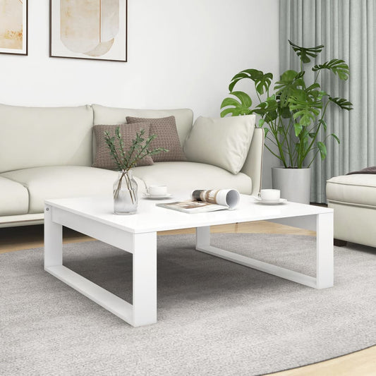 808630 vidaXL Coffee Table White 100x100x35 cm Engineered Wood