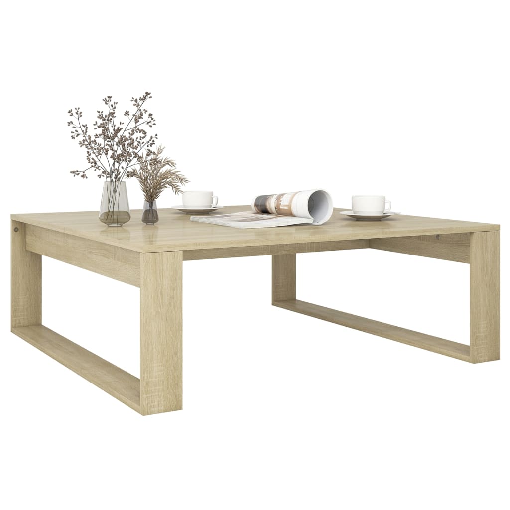 808633 vidaXL Coffee Table Sonoma Oak 100x100x35 cm Engineered Wood