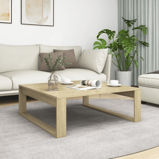 808633 vidaXL Coffee Table Sonoma Oak 100x100x35 cm Engineered Wood