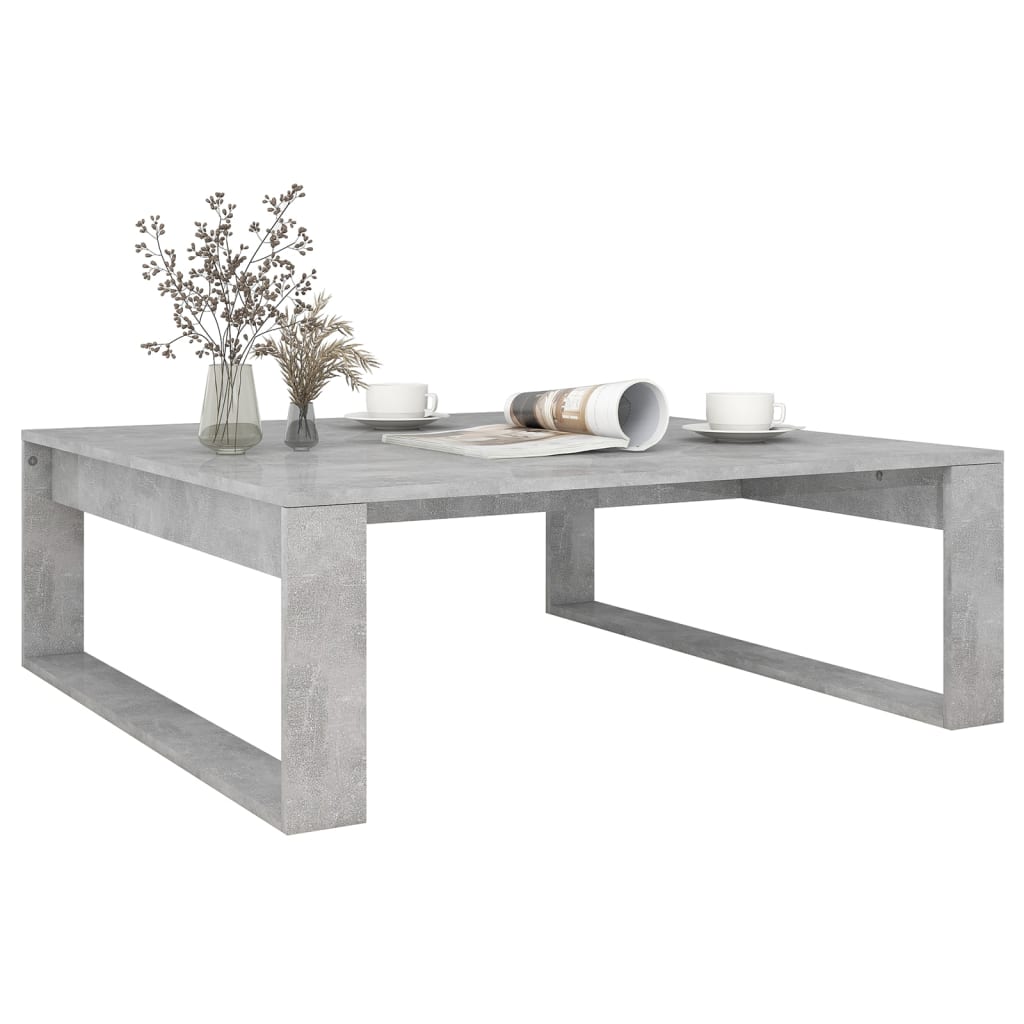 808634 vidaXL Coffee Table Concrete Grey 100x100x35 cm Engineered Wood