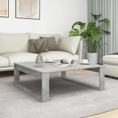 808634 vidaXL Coffee Table Concrete Grey 100x100x35 cm Engineered Wood