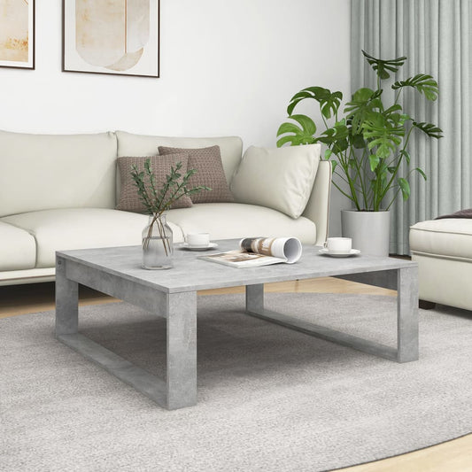 808634 vidaXL Coffee Table Concrete Grey 100x100x35 cm Engineered Wood