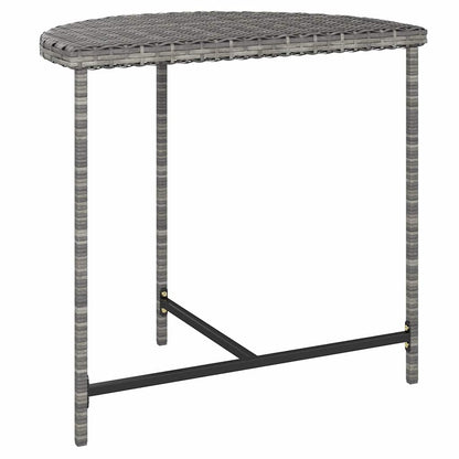 316655 vidaXL Garden Table Grey 80x50x75 cm Poly Rattan