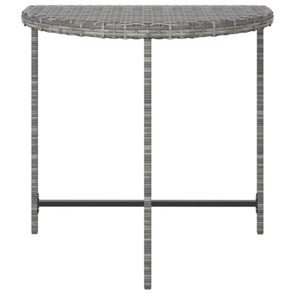 316655 vidaXL Garden Table Grey 80x50x75 cm Poly Rattan