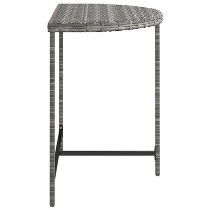 vidaXL Garden Table Grey 80x50x75 cm Poly Rattan