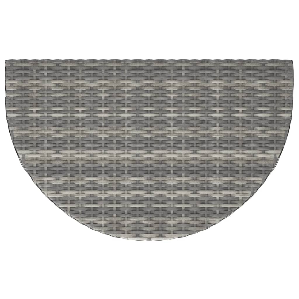vidaXL Garden Table Grey 80x50x75 cm Poly Rattan